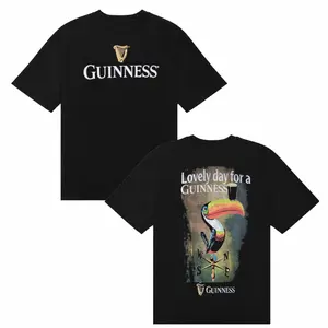 Guinness Toucan Lovely Day Graphic T-Shirt Retro Irish Beer Art Streetwear Aesthetic Soft Cotton Casual Tee Unisex Gift Trend guinness tee toucan shirt beer graphic vintage style casual wear Menswear Top