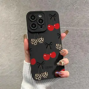 Phone Case: 1. Cherry Creative Pattern Protective Case, Full Coverage Couple . Compatible with iPhone 16/ 11/ 13/ 15/ 15 Plus/ 15 Pro/ 15 Pro Max/ 12/ 14 Pro Max/ XS/ XR/ 11 Pro Max/ 12 Pro/ 12 Pro Max/ 13 Pro/ 13 Pro Max/ 14