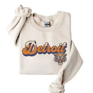 Vintage D.e.tr.o.i.t Baseball Tigers Sweatshirt, Crewneck Tee, Season Tshirt, Gifts For Baseball Fans Sweater