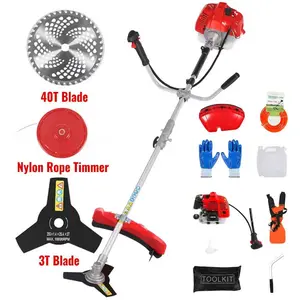 70.86×13.77 Inch 3-in-1 Gasoline Lawn MowerSmall Multifunctional Household Lawn MowerBackpack Gasoline Grass Trimmer, Loosening & Furrowing MachineIdeal Gift for HusbandsProfessional for Garden Workers