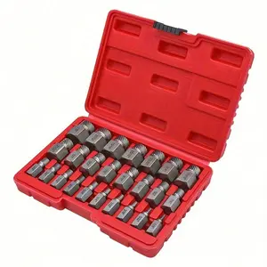 25PCS Screw Extractor Set, Hex Head Multi-Spline Easy Out Bolt Extractor Tool,Chrome Molybdenum Alloy Steel Heavy Duty,For Removing Broken Studs Bolts Socket Screws