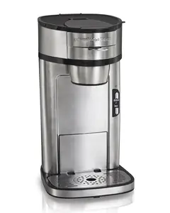 The Scoop Single Serve Coffee Maker & Fast Grounds Brewer, Brews in Minutes, 8-14oz. Cups, Stainless Steel coffee maker