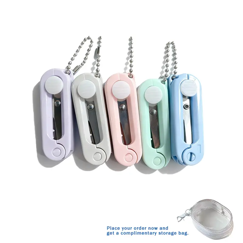 Multifunctional Telescopic Keychain Mini Folding Scissors - Compact Portable Pocket Safety Cutter, Small Travel Scissors for Paper Cutting, Scrapbooking, DIY Crafts, Home Use (3/6 pcs)