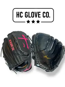 Hc Glove Co. Fielding glove Black/Pink Cross 113/4"