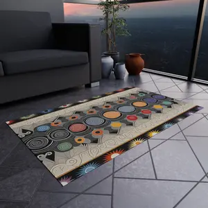 L.s.D Live Source Divine® Chakra & Celestial Meditation Outdoor Rug | Non-Skid