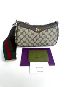Pre-owned Gucci Ophidia GG Supreme Canvas Mini Shoulder D0062