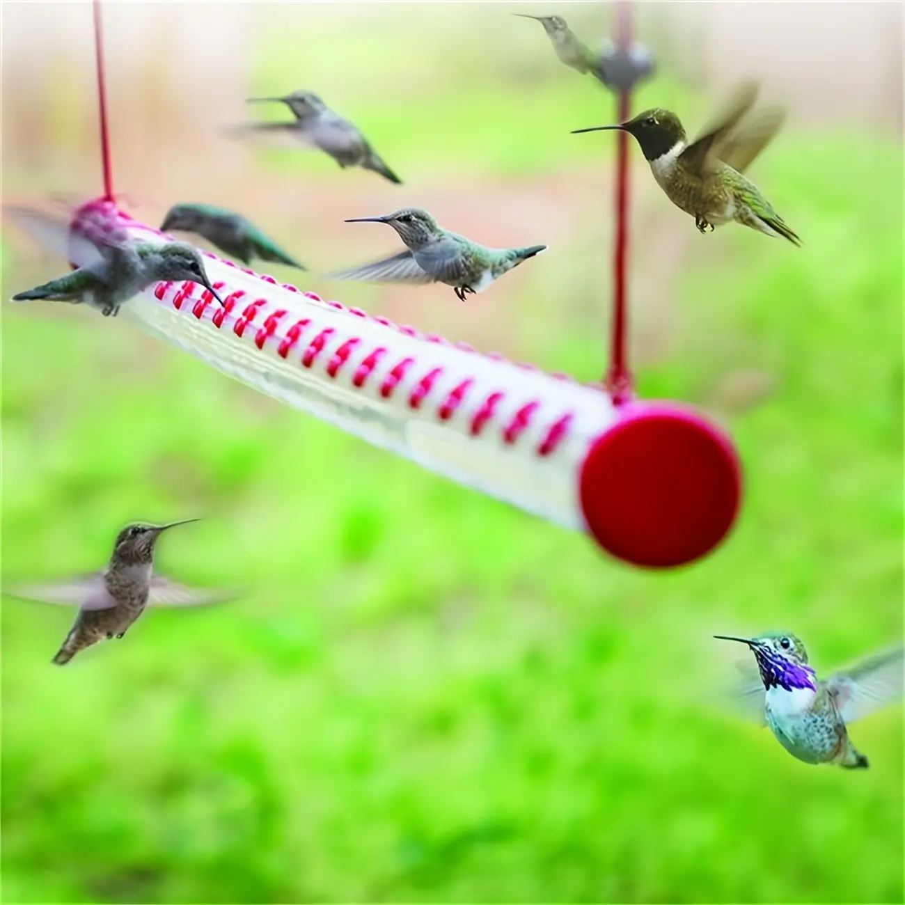 Hummingbird Feeder With Leak-Proof Base & Multiple Feeding Ports, Transparent Container For Easy Level Check, Hanging Hummingbird Feeder, Humming Bird Feeders