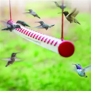 Hummingbird Feeder With Leak-Proof Base & Multiple Feeding Ports, Transparent Container For Easy Level Check