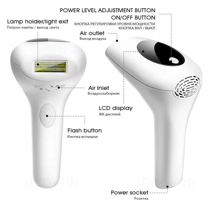 IPL Hair Removal Device, Face, Armpit, Bikini Area, Arms, Legs And Back, Unisex Beauty Equipment Ice Cooling 900000 Flashes Christmas, Valentine's Day And New Year Gifts
