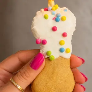 3-Pack Weekend Dog Birthday Bundle - Edible Peanut Butter Cookie Candle with Almond Wick for Dog Cakes - Freshly Baked Human-Grade Ingredients - Made in USA