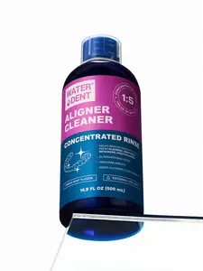 WATER DENT ALIGNER Cleaner Rinse | Concentrated | Clean INVISIALIGN, retainers, dentures, Mouth Guards | 2 Month Supply, (Pack of 1 - Value of 101 fl.oz), Alcohol Free, Minty & Fresh. Made in USA