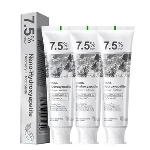 3PCS 7.5% Nano Hydroxyapatite Toothpaste for Enamel Repair and Teeth Strengthening,Fluoride Free Toothpaste Whitening Teeth,Appropriate for Sensitive Teeth,Gentle Mint Fresh Breath 4.23 oz