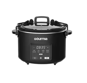 Gourmia Programmable Slow Cooker 4.5 Qt with Digital Controls and Auto Keep Warm, Black