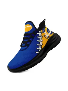 Stylish Men's Los Angeles Rams Lightweight Breathable Sneakers, Comfortable Casual Footwear, Fashionable Men's Shoes for Casual Outings and Team-Inspired Wear, Mesh Shoes