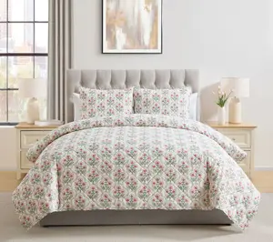 VCNY Home Ellia 3-Piece Pinsonic Quilt Set, Full/Queen