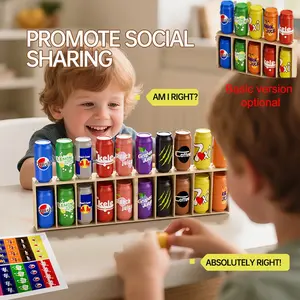 Fun Bottle Guessing Game Set, Color Matching Drink Game, Brain Teaser Board Game, Parent-Child Interactive Toy, Family Entertainment, Party Toy