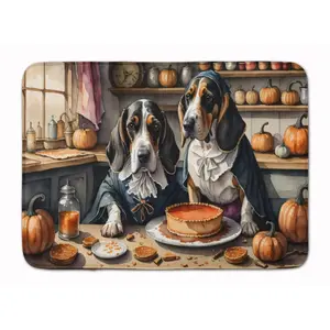Basset Hound Fall Kitchen Pumpkins Memory Foam Kitchen Mat