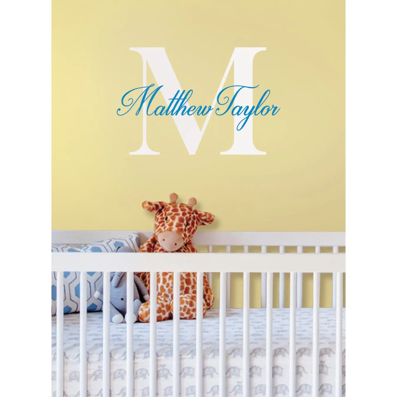 Personalized Monogram Name Wall Decal - Style C
