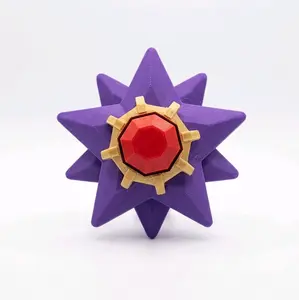 Star Fidget Clicker Fidget Stress Relief Toy Purple with Red Center & Gold for Anxiety and Stress Relief Ideal for Focus