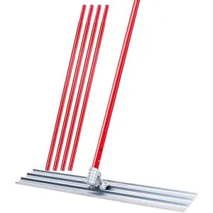 Bull Float Kit, Concrete Float 48" Al-Mg Alloy Concrete Trowel Tool with Adjustable Bull Concrete Kit, Bull Float with 4 Float Handle Bull Float Bracket Concrete Tools Finishing Bull Float, Red
