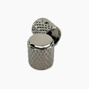 Allparts Heavy Knurl Metal Barrel Knobs (2 pcs)