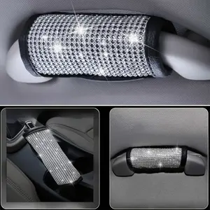 2PCs Rhinestone Car Handle Gloves, Universal Car Interior Door Handle Protector, Roof Handle Gloves, Travel Case Handle Gloves