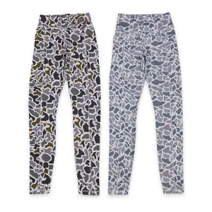 Girls Clothes Adult Women Grey Camo Yoga Active Legging Pants Bottom