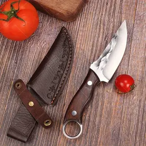 1PC Outdoor Barbecue Knife Camping Cleaver Hand Forged Hammer Grain Small Knife Portable Fruit Slicing  Multi-purpose Knife kitchen accessories