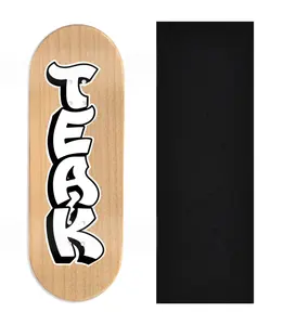 Heat Transfer Graphic Wooden Fingerboard Deck, Design Contest 2024 Winner, z00mfb - "Retro Stack"