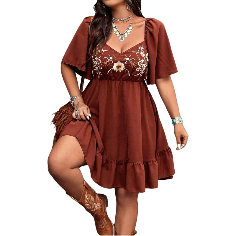 Women's Plus Size Western Floral Flowy Dress Cowgirl Outfits - TikTok Shop Women's Plus Size Western Floral Flowy Dress Cowgirl Outfits - TikTok Shop