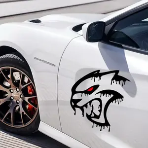 2-piece Car Decoration Stickers Set Racing Motif Body Stickers Waterproof Wear-resistant for Cars SUVs and Other Vehicles