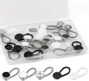 Men's Shirt Collar Extenders - 20 Pcs, 5 Styles Elastic Button Extenders, Sewing Haberdashery Accessories for 1/2 Size Neck Expansion of Dress Shirts, Ties & Suits