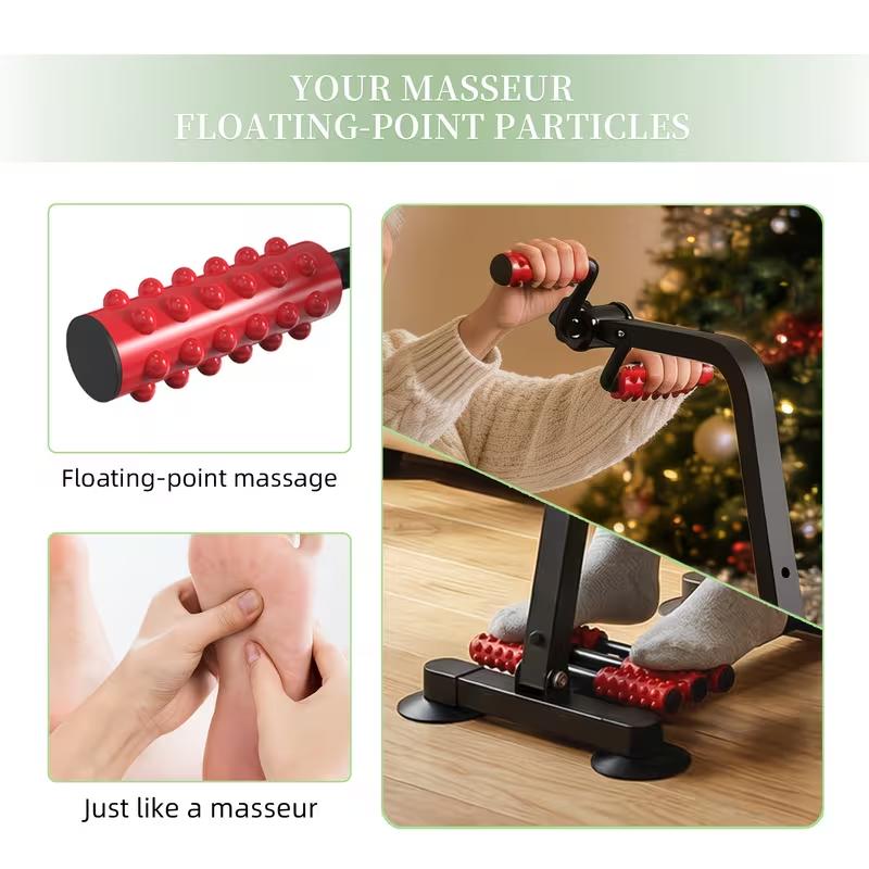 Sitting Pedal Exerciser for Seniors, 3-in-1 Rehabilitation Trainer for Arms, Legs & Knees, Home Rehabilitation Exercise Bike with Massage Rollers