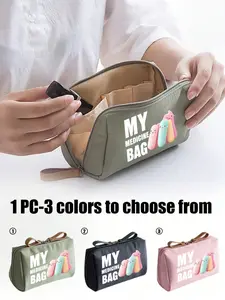A portable medicine kit, a compact pill organizer and first aid kit, with cartoon patterns of small pills and the words 'My Medicine Kit', suitable for daily/outdoor/travel portable medicine storage