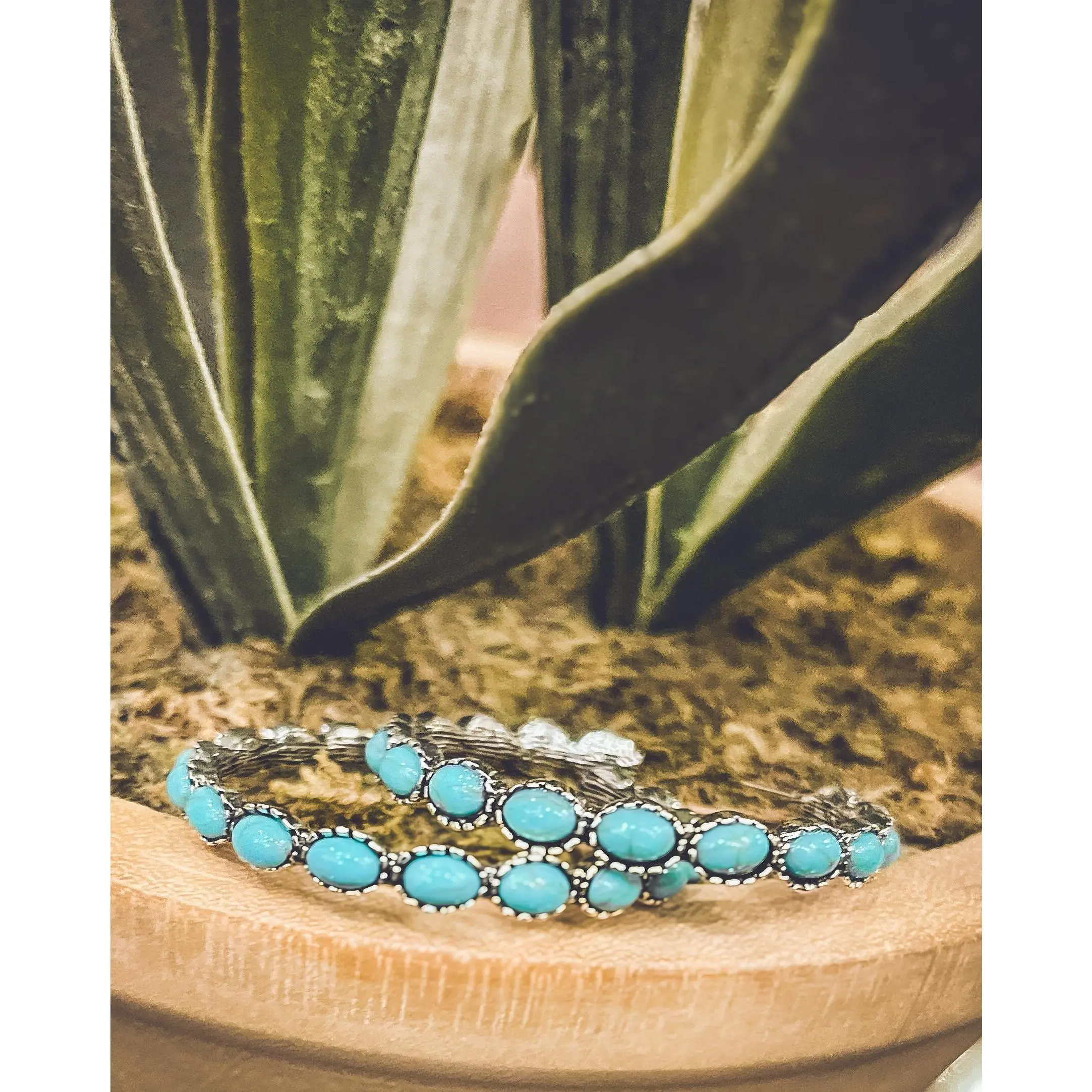 Beautiful Turquoise Hoop Earrings