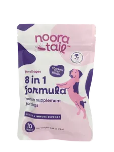 NooraTail The Daily 8-in-1 Multivitamin Supplement for Dogs - Supports Joint Health, Skin, Digestion, Immune System, and More 10 Soft Chews