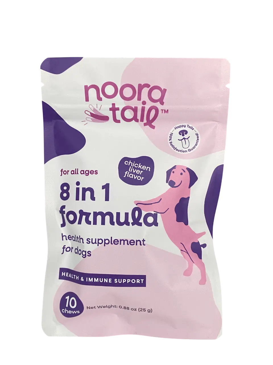 [Exp August 2026]NooraTail The Daily 8-in-1 Multivitamin Supplement for Dogs - Supports Joint Health, Skin, Digestion, Immune System, and More 10 Soft Chews