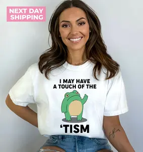 Touch Of The Tism Men's Classic Tee, Cool Graphic Shirt, Sarcastic Shirts, Funny T-Shirt, Funny Gifts For Friends, Retro Unisex Tee
