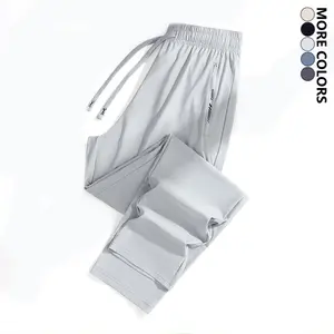 Women’s Summer Lightweight Ice Silk Sports Pants — Thin Straight-Leg Casual Trousers Suitable for Running, Cycling, Outdoor Activities, and Hiking