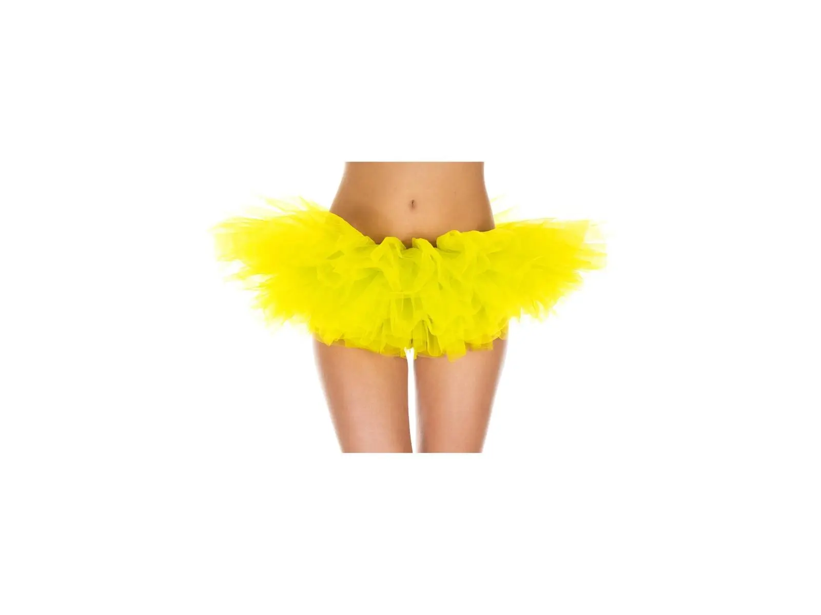 Women's Fashion Layered Tutu Petticoat Bottoms - Neon Yellow, Costume-Friendly, Flattering Fit