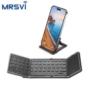 Foldable Bluetooth Keyboard, Folding Portable Wireless Keyboard with touchpad,Travel Pocket Keyboard for iOS Android Windows Mac Smartphone Tablet & Laptop, Sync Up to 3 Devices, Black