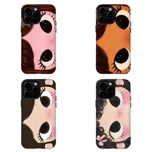 Dreamy INS Glittering Big Eyes Comic Girl Phone Case For iPhone 17 16 15 14 13 12 11 for Samsung S21 S22 S23 S24 S25 S26 Phone Case|Tough Phone Case|gift for him for her|Best Gift