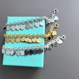 Heart Symbol Bracelet-Thick Chain OT Buckle Trendy Bracelet-Valentines Special for Women-Heart Shaped Pendant TikTokShopCreatorpicks Versatile Necklace tarnish proof jewelry