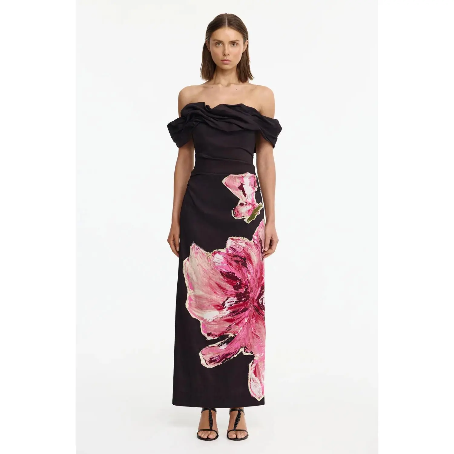 Acler Gifford Maxi Dress in Garnet Magnolia