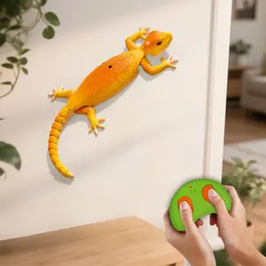 Remote Control Gecko Toy, Wall Climbing Ground Dual Mode, Realistic Lizard Electric Toy for Kids Aged 6+, Requires 3 Aaa Batteries
