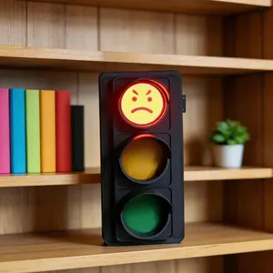 Slide to switch mood indicator lights, slide to switch expressions, traffic light-shaped do-not-disturb indicator light, busy/idle status indicator light for home office desks and room doors, creative ambient desk lamp.