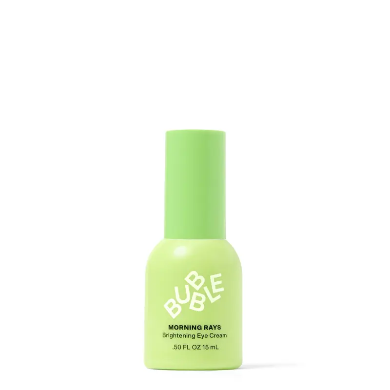 Bubble Skincare Morning Rays Brightening Revitalizing Eye Cream - Vitamin C Serum for Dark Circles, Puffiness - Glycerin-Enriched with Green Tea Extract to Hydrate, Lock Moisture, Calm, Protect Skin