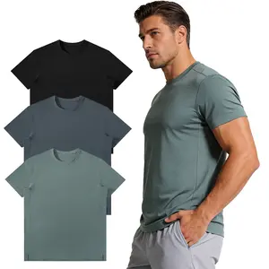 Eisctnd Men's Workout T-Shirt, Short Sleeve Slim Fit Quick Dry Crew Neck Moisture Wicking Top for Sports Gym Running Athletic