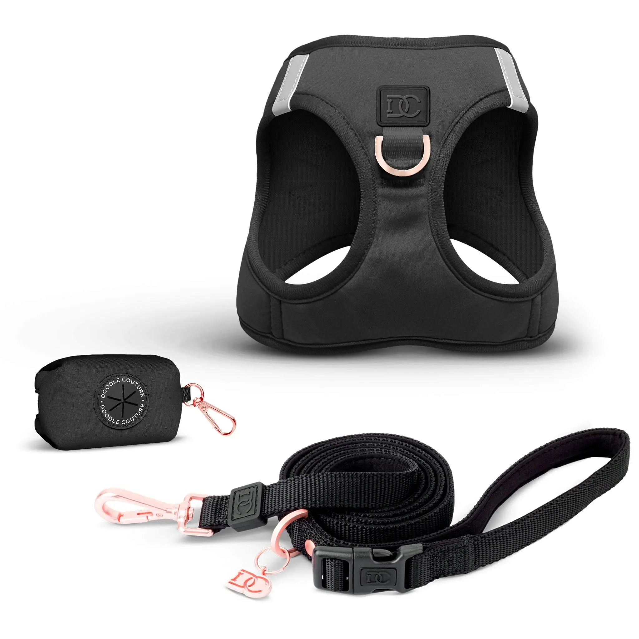 Luxe Dog Walking Set - Matte Black