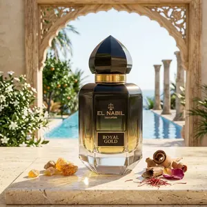 El Nabil Royal Gold Perfume 65ML - Warm Amber Vanilla Musky Fragrance Sweet Long Lasting Unisex Scent for Daily Wear